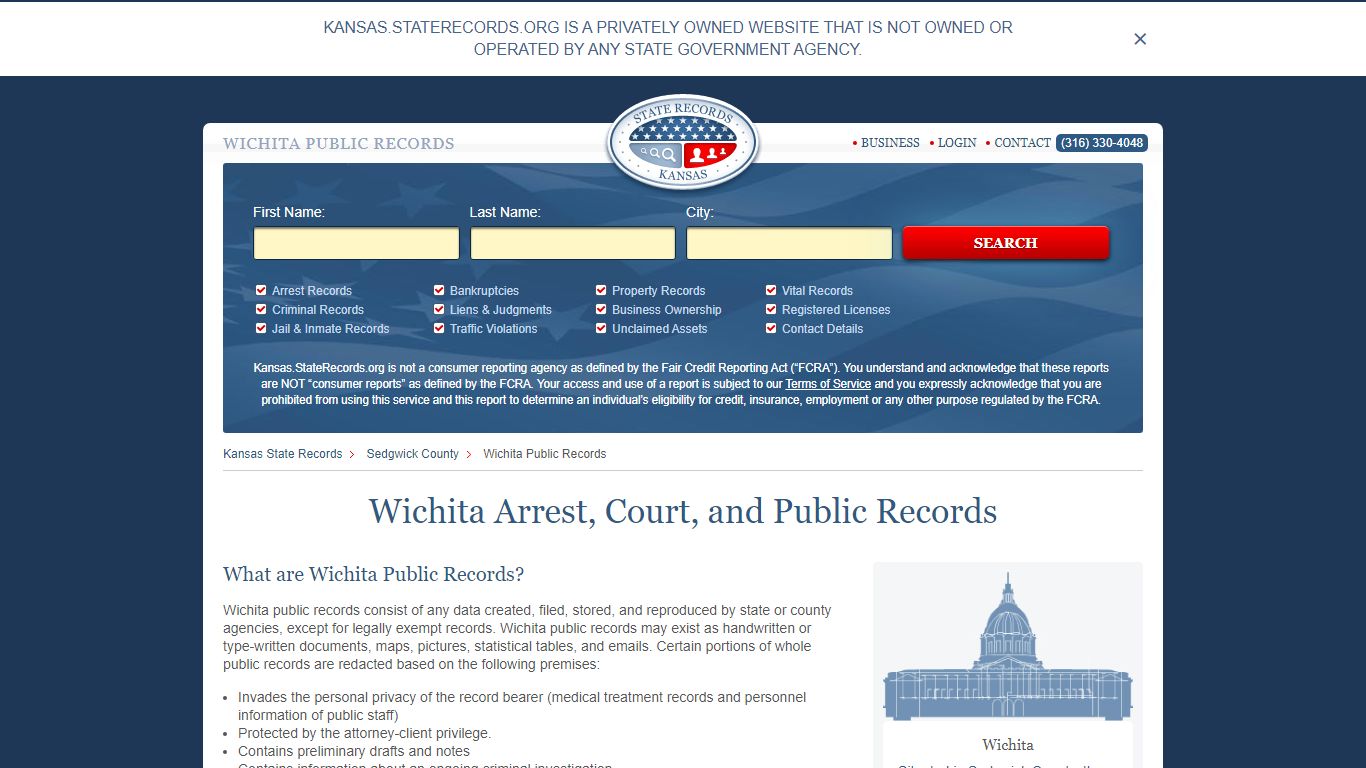 Wichita Arrest and Public Records | Kansas.StateRecords.org